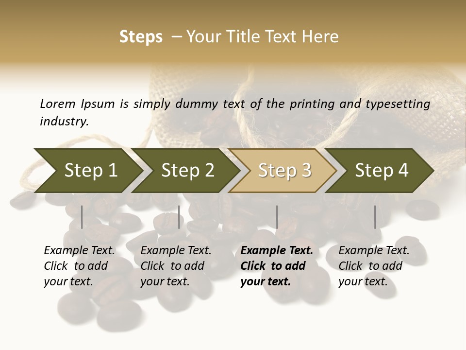 A Sack Of Coffee Beans On A White Surface PowerPoint Template