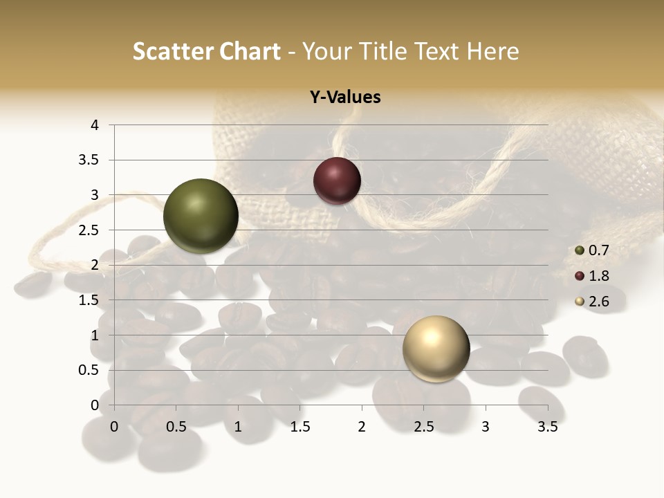 A Sack Of Coffee Beans On A White Surface PowerPoint Template