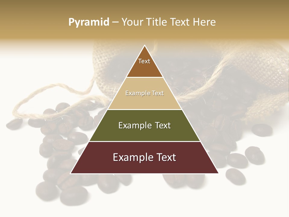 A Sack Of Coffee Beans On A White Surface PowerPoint Template