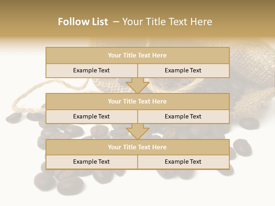 A Sack Of Coffee Beans On A White Surface PowerPoint Template