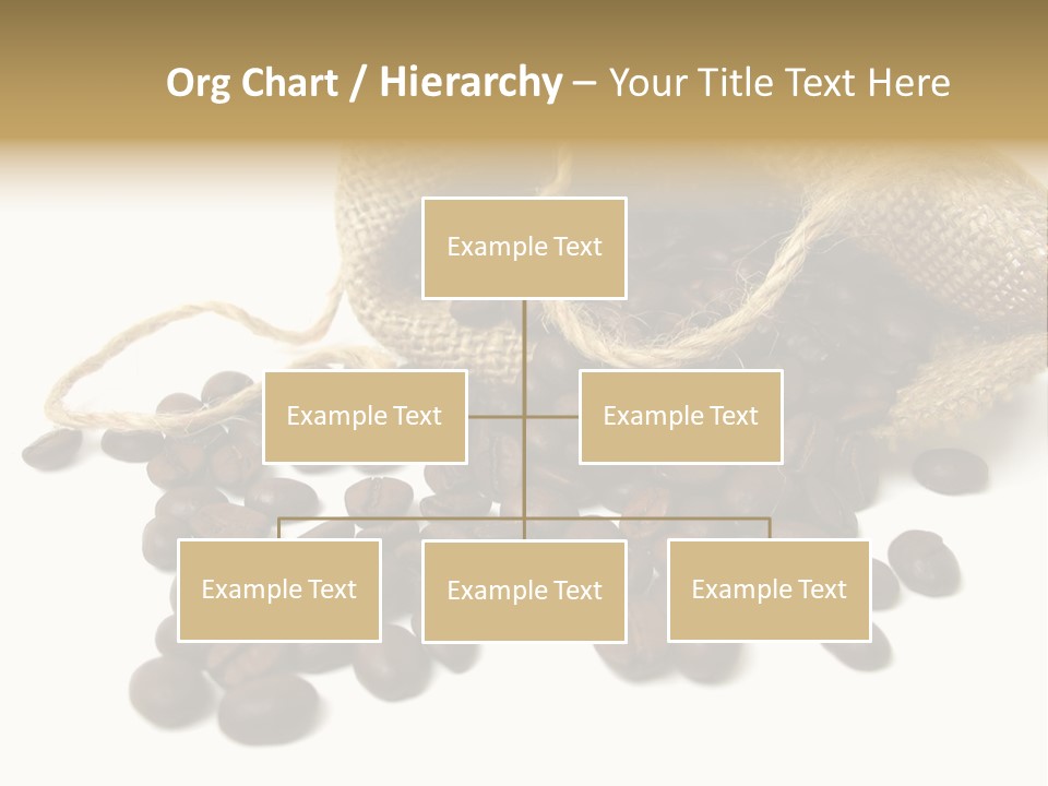 A Sack Of Coffee Beans On A White Surface PowerPoint Template