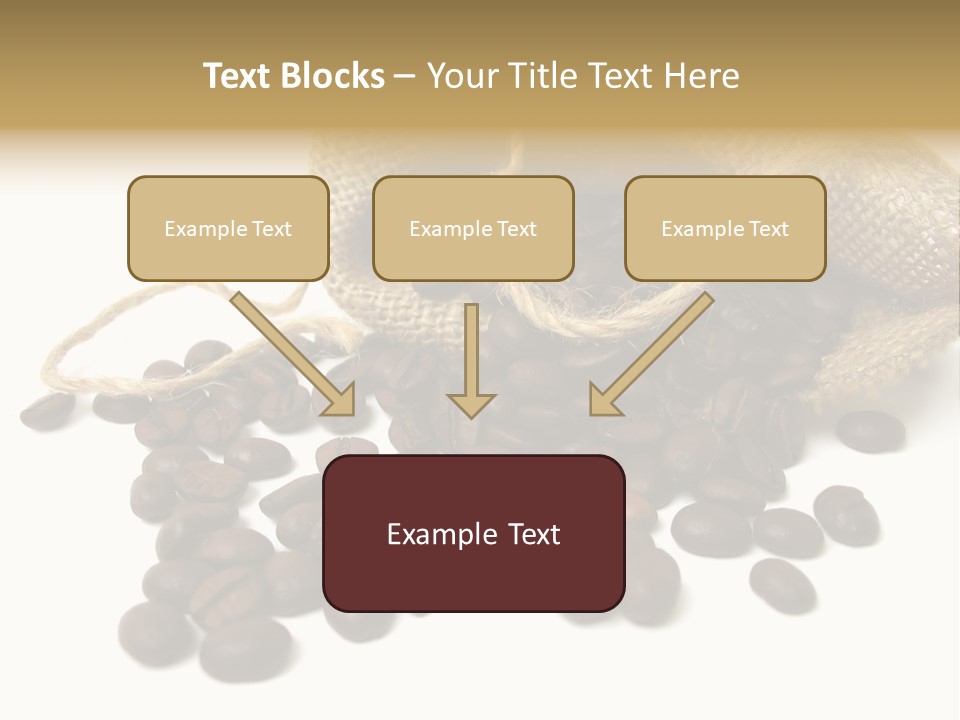 A Sack Of Coffee Beans On A White Surface PowerPoint Template