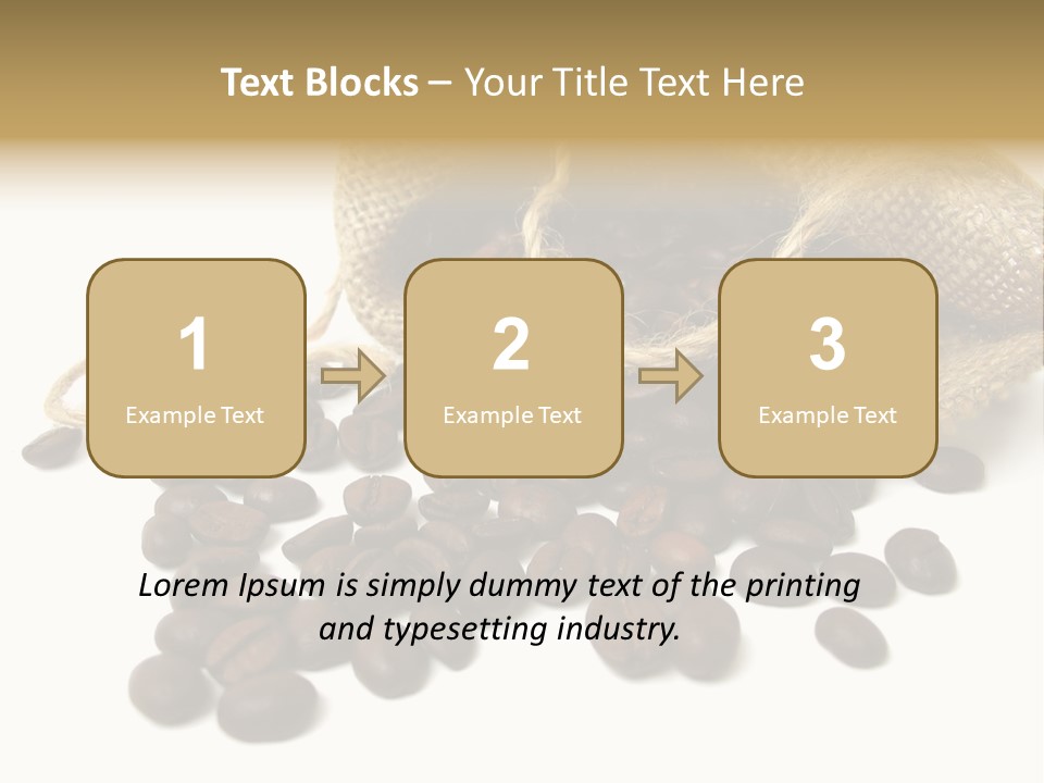 A Sack Of Coffee Beans On A White Surface PowerPoint Template