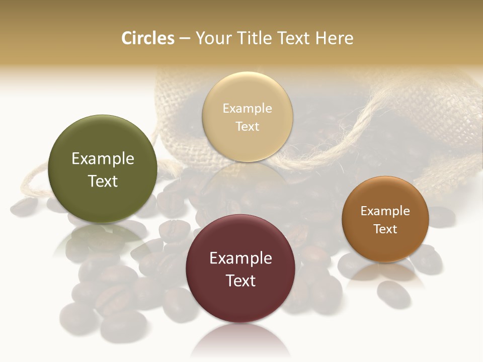 A Sack Of Coffee Beans On A White Surface PowerPoint Template