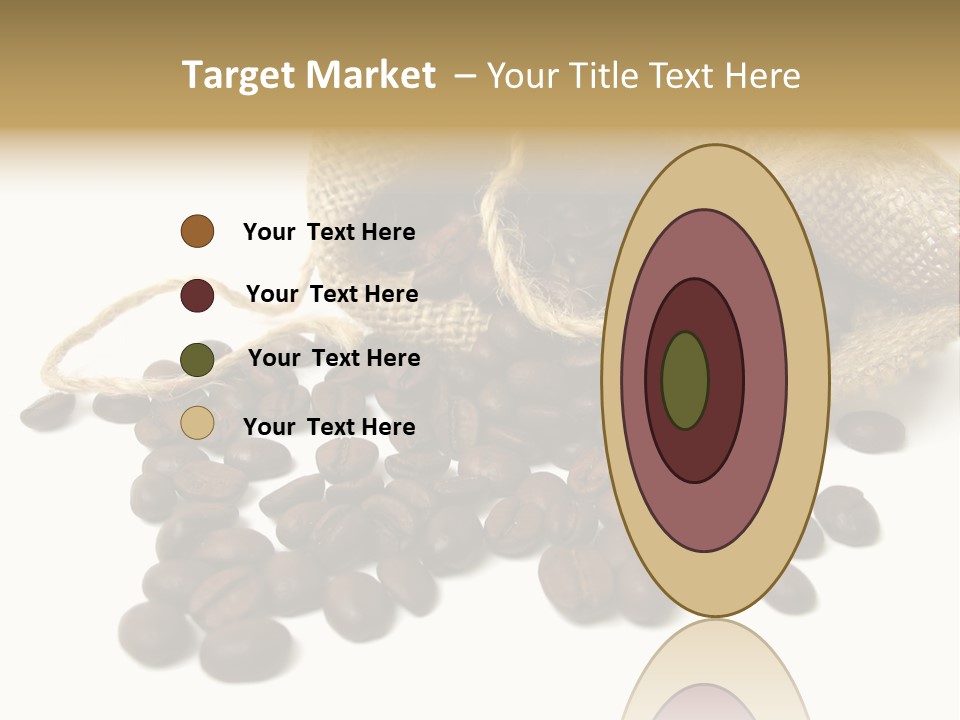 A Sack Of Coffee Beans On A White Surface PowerPoint Template