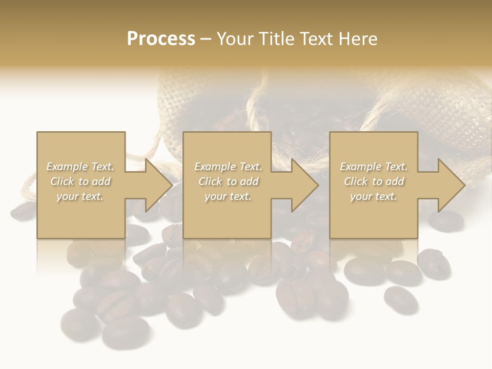 A Sack Of Coffee Beans On A White Surface PowerPoint Template