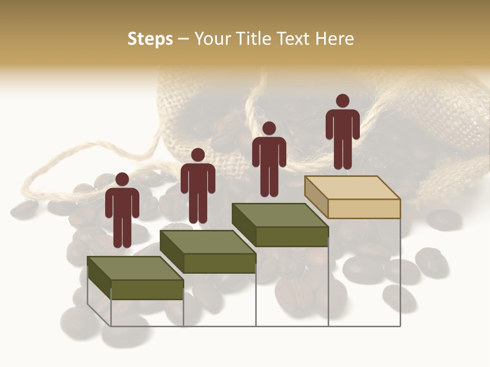 A Sack Of Coffee Beans On A White Surface PowerPoint Template