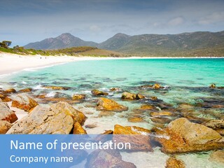 Bay Beach Cove PowerPoint Template