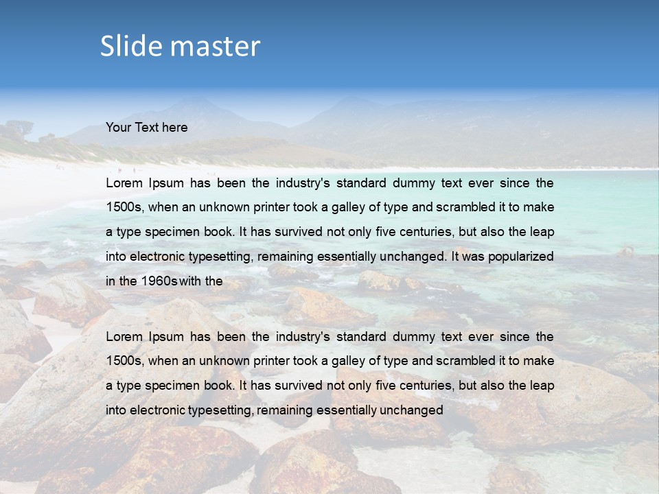 Bay Beach Cove PowerPoint Template