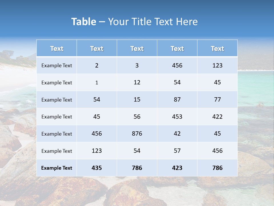 Bay Beach Cove PowerPoint Template