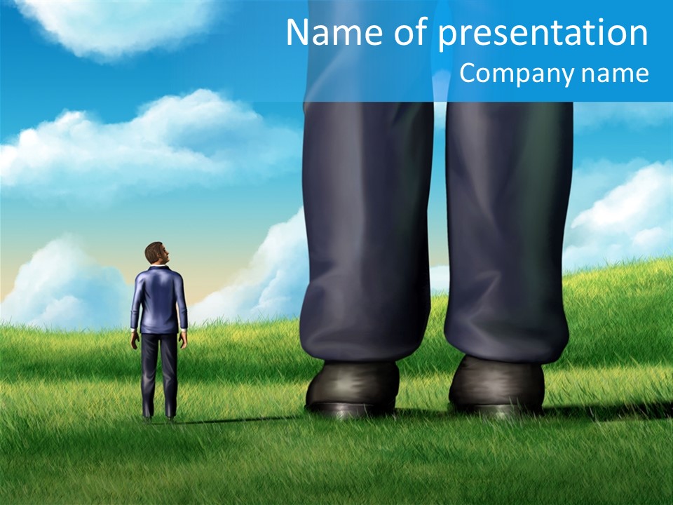 Small Outdoor Person PowerPoint Template