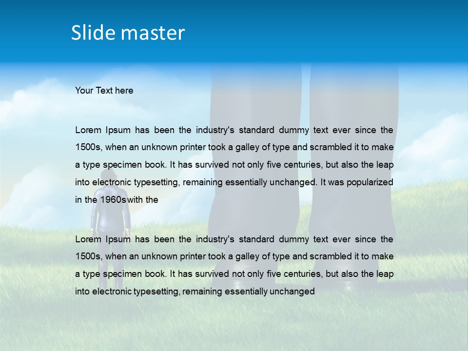 Small Outdoor Person PowerPoint Template