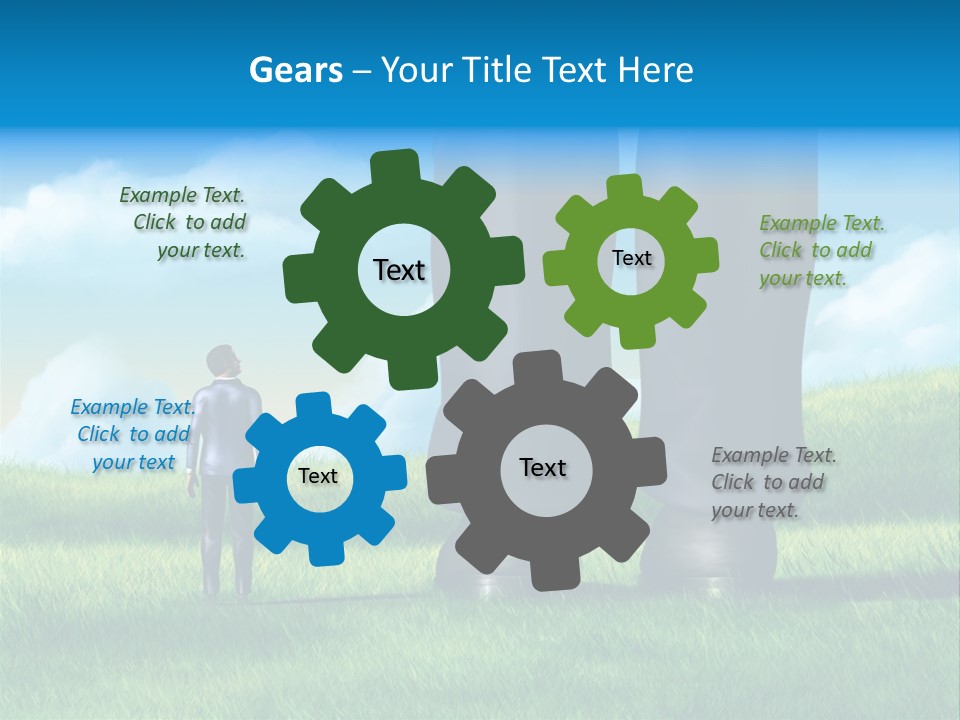 Small Outdoor Person PowerPoint Template