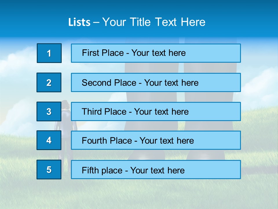 Small Outdoor Person PowerPoint Template