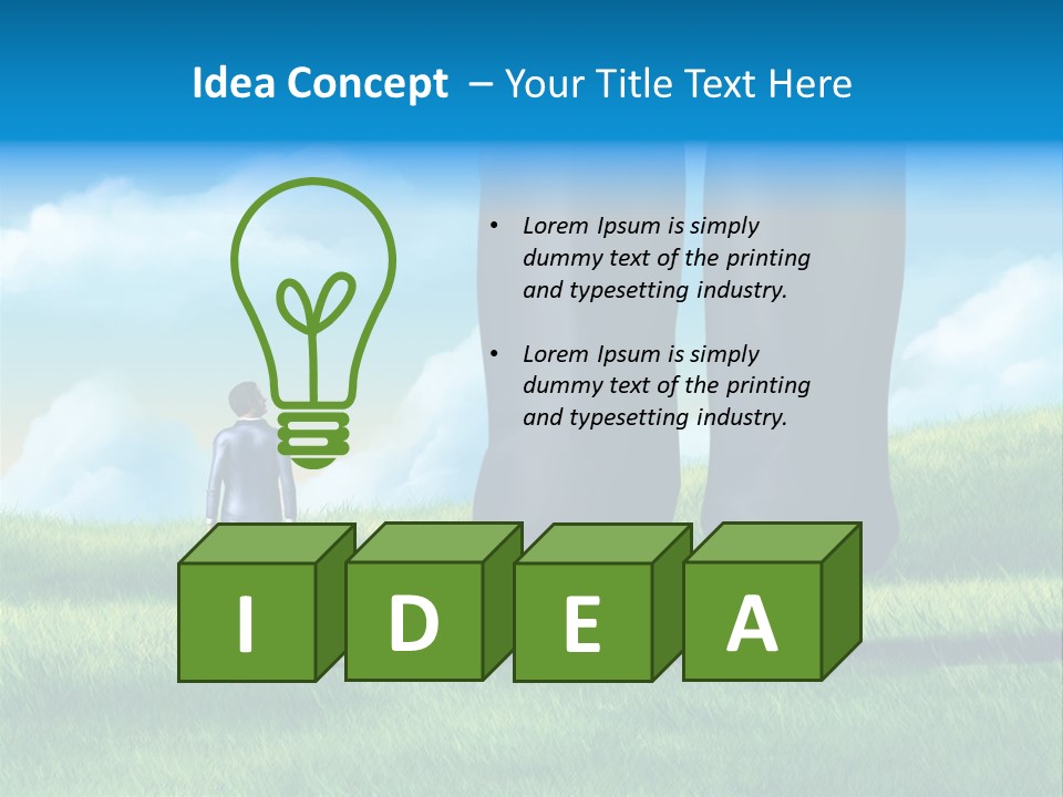 Small Outdoor Person PowerPoint Template