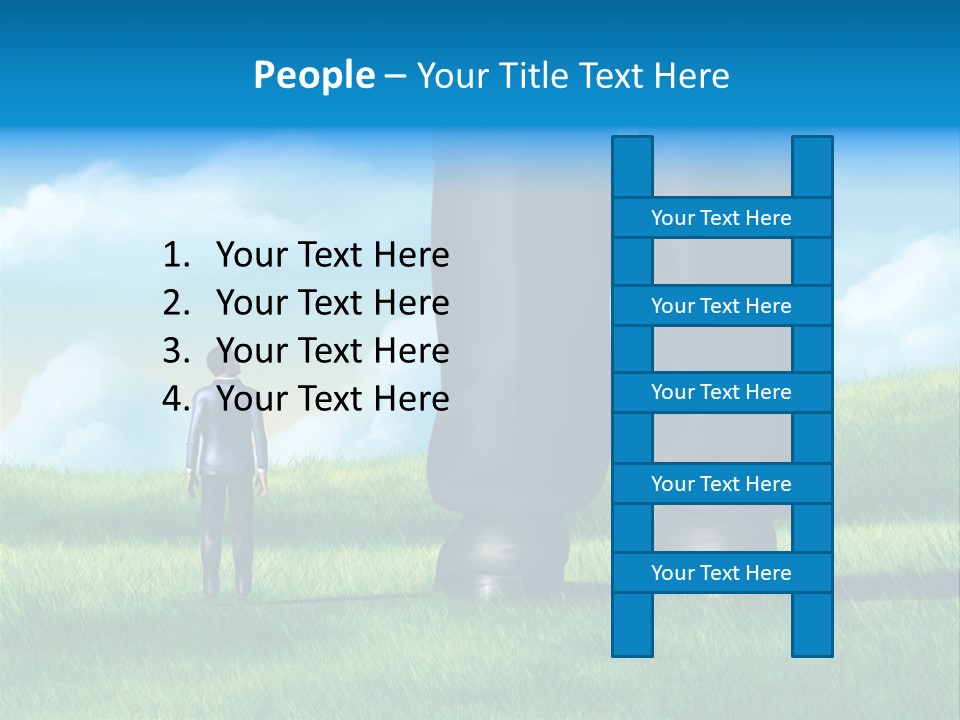 Small Outdoor Person PowerPoint Template