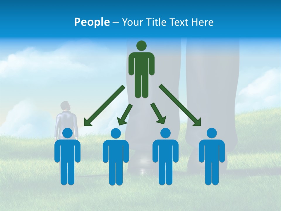 Small Outdoor Person PowerPoint Template