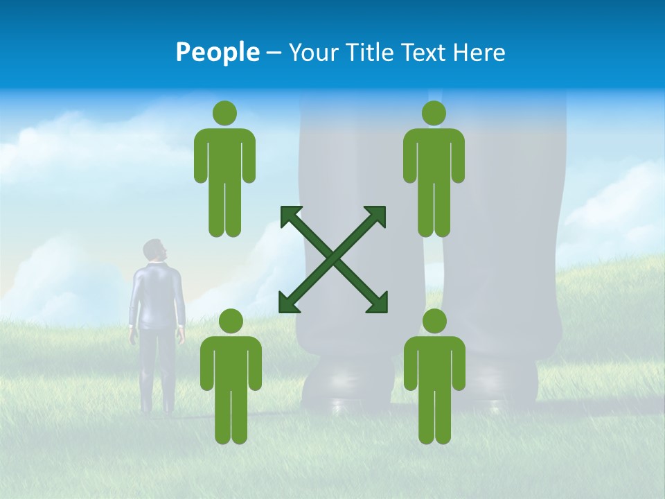 Small Outdoor Person PowerPoint Template