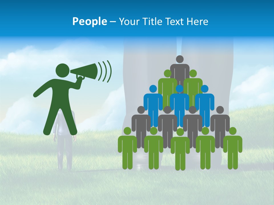 Small Outdoor Person PowerPoint Template