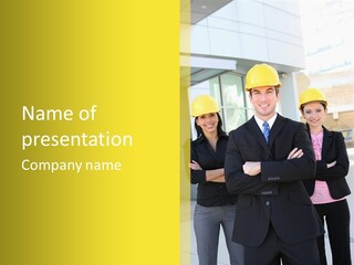 Engineering Meeting Woman PowerPoint Template