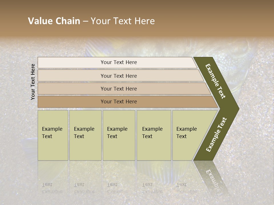 A Fish On The Sand With A Name Of Presentation PowerPoint Template