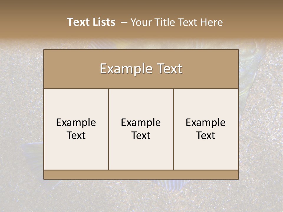 A Fish On The Sand With A Name Of Presentation PowerPoint Template