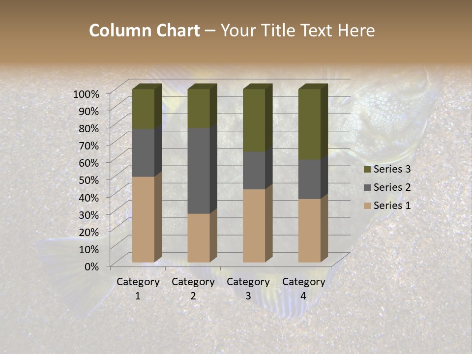 A Fish On The Sand With A Name Of Presentation PowerPoint Template