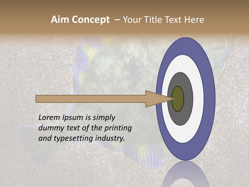 A Fish On The Sand With A Name Of Presentation PowerPoint Template