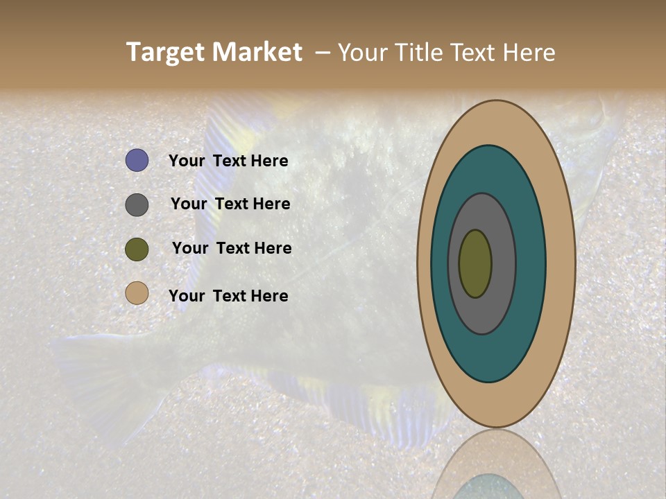 A Fish On The Sand With A Name Of Presentation PowerPoint Template