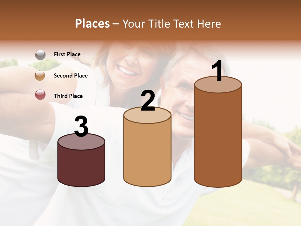 Woman Smiling Elderly PowerPoint Template