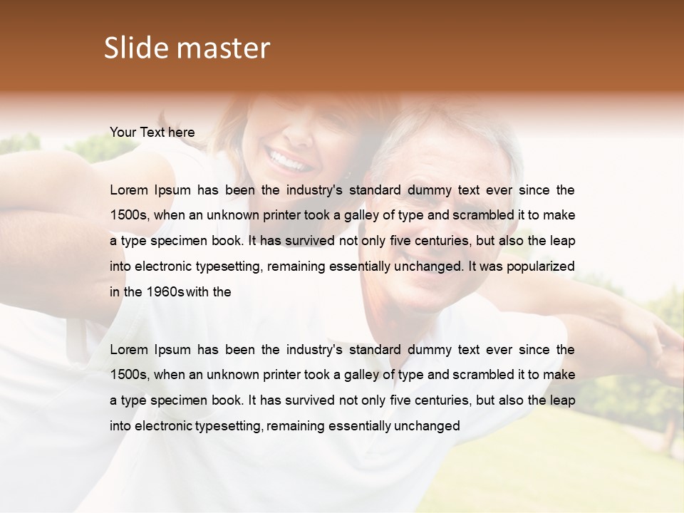 Woman Smiling Elderly PowerPoint Template