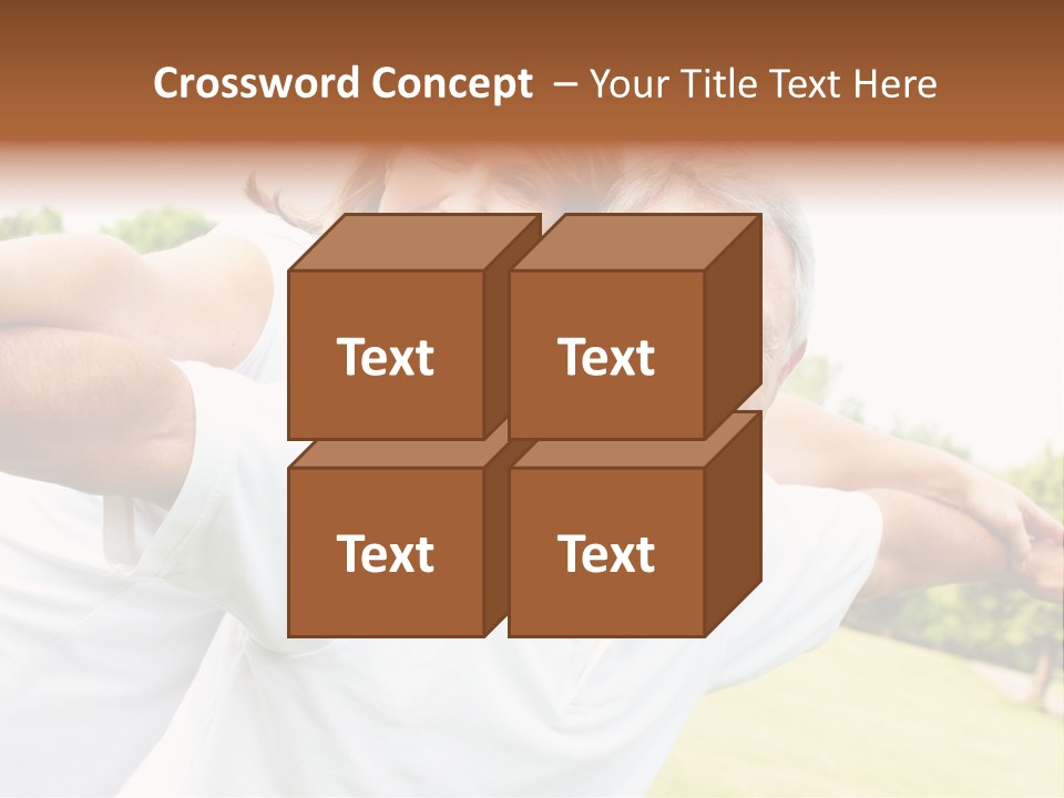 Woman Smiling Elderly PowerPoint Template