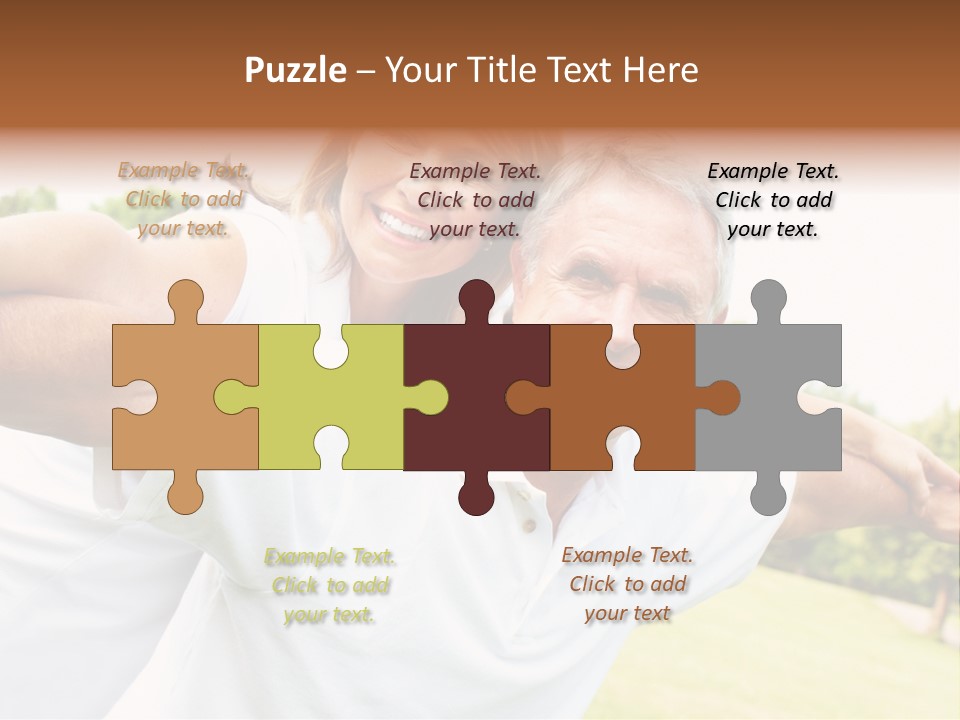 Woman Smiling Elderly PowerPoint Template