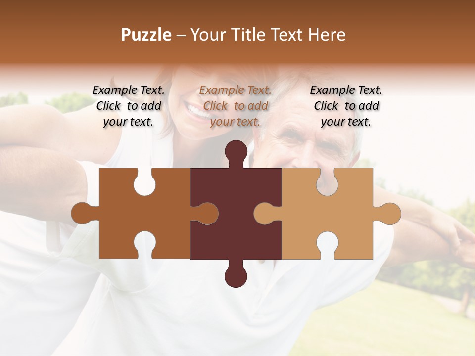 Woman Smiling Elderly PowerPoint Template