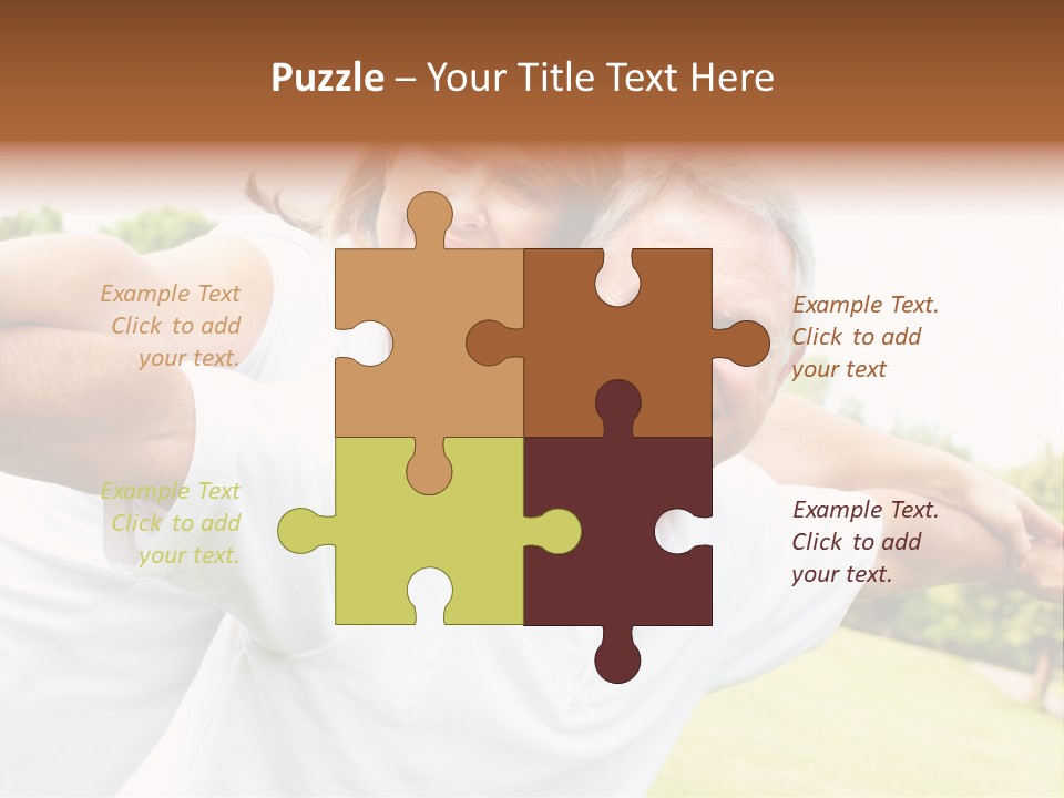 Woman Smiling Elderly PowerPoint Template