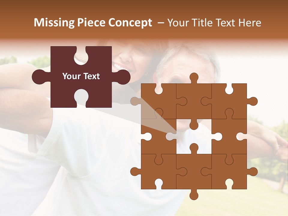 Woman Smiling Elderly PowerPoint Template