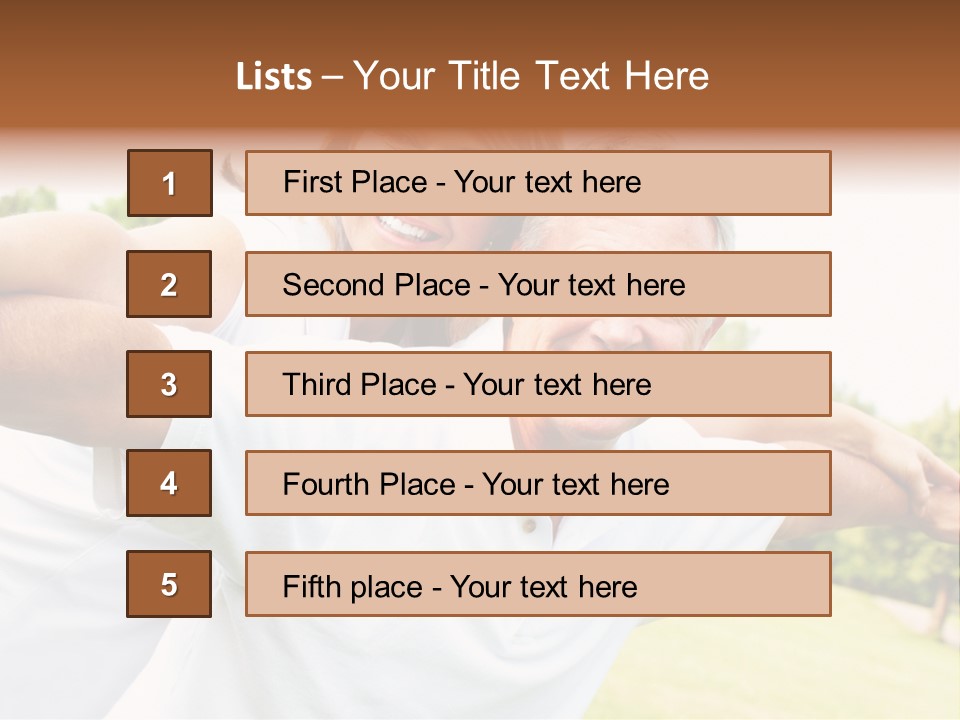 Woman Smiling Elderly PowerPoint Template