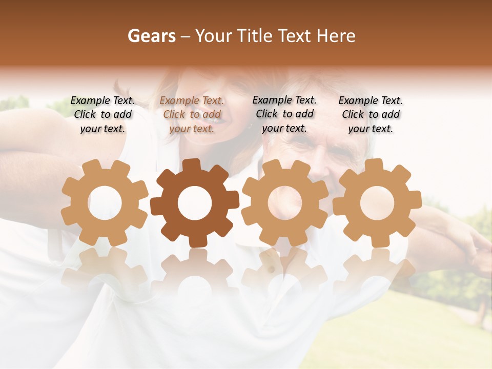 Woman Smiling Elderly PowerPoint Template