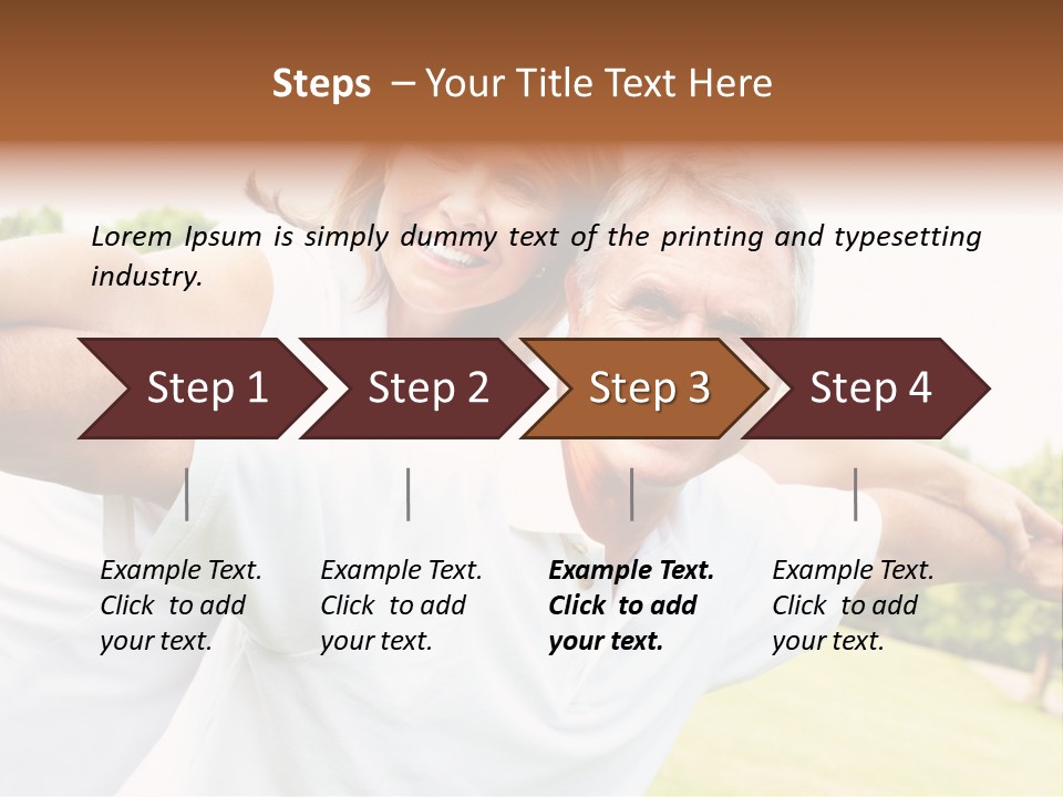 Woman Smiling Elderly PowerPoint Template