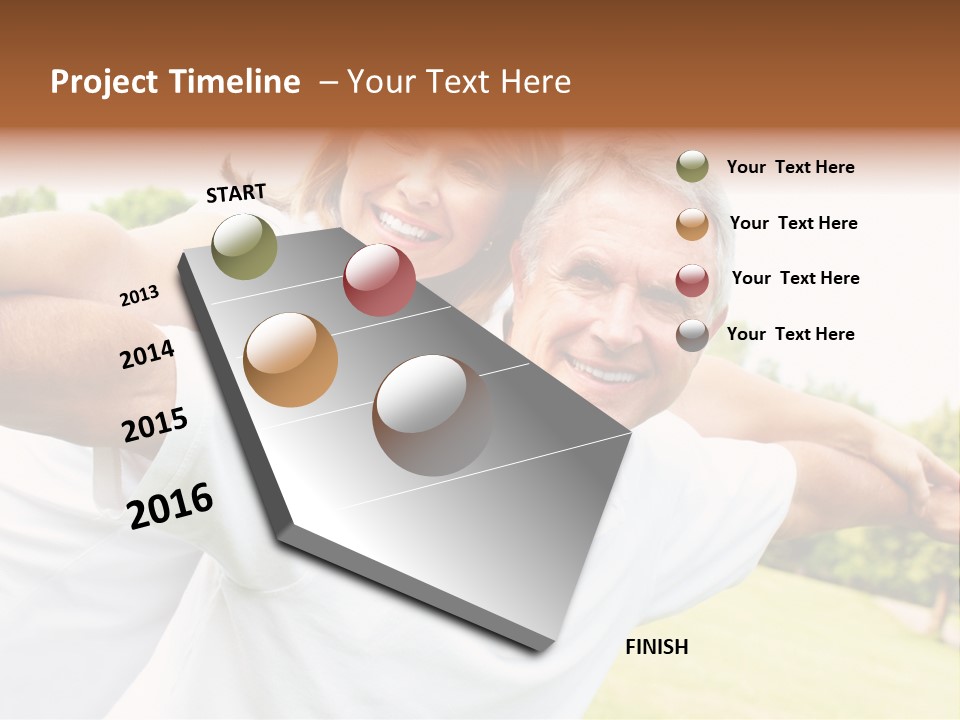 Woman Smiling Elderly PowerPoint Template