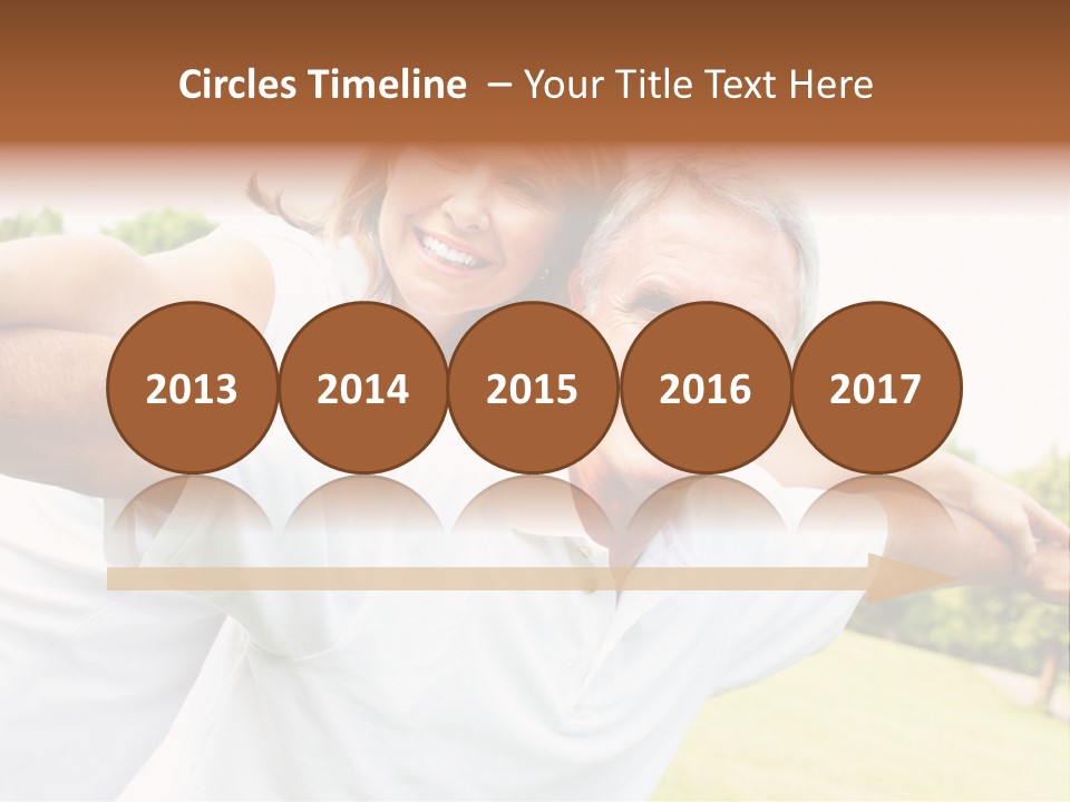 Woman Smiling Elderly PowerPoint Template