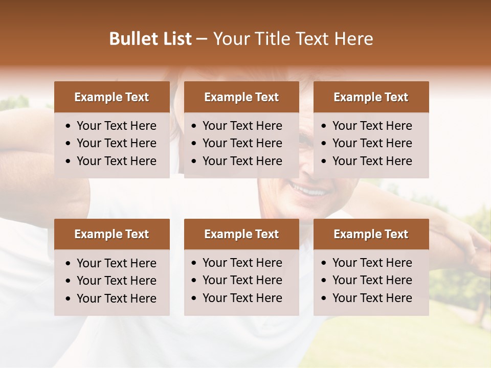 Woman Smiling Elderly PowerPoint Template