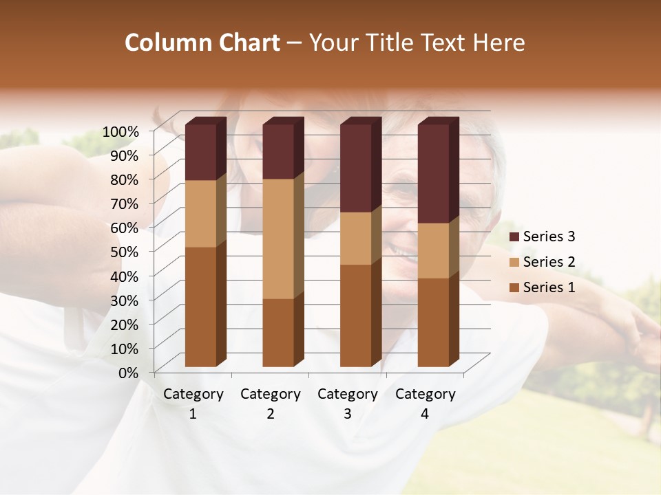 Woman Smiling Elderly PowerPoint Template