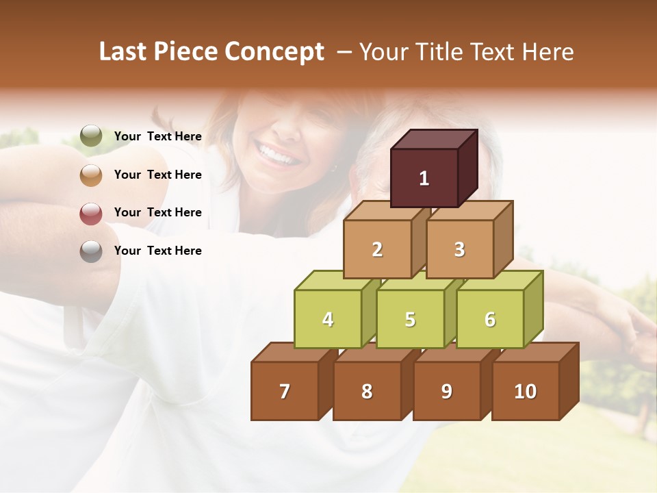 Woman Smiling Elderly PowerPoint Template