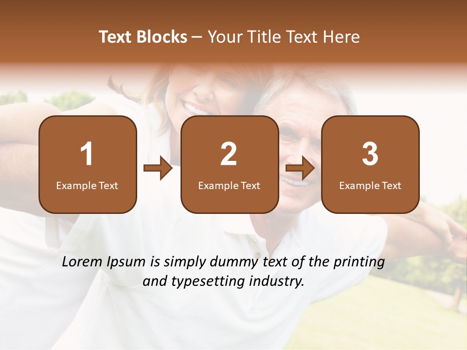 Woman Smiling Elderly PowerPoint Template