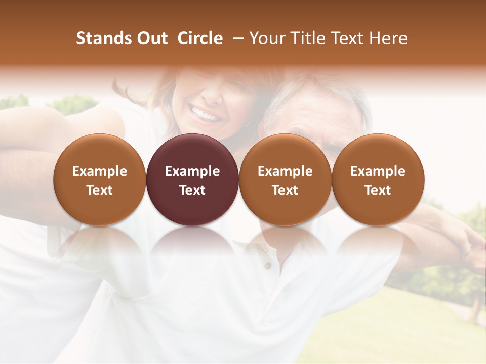 Woman Smiling Elderly PowerPoint Template