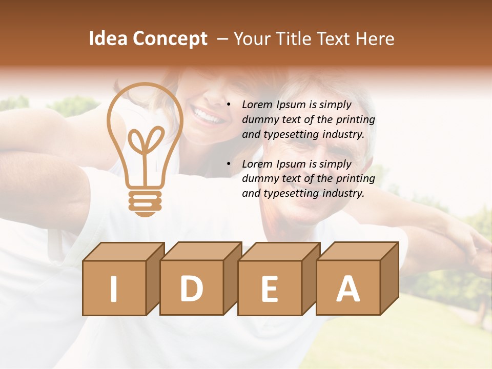 Woman Smiling Elderly PowerPoint Template