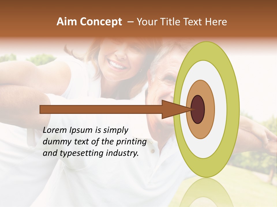 Woman Smiling Elderly PowerPoint Template