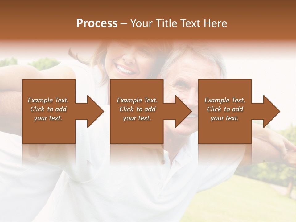 Woman Smiling Elderly PowerPoint Template