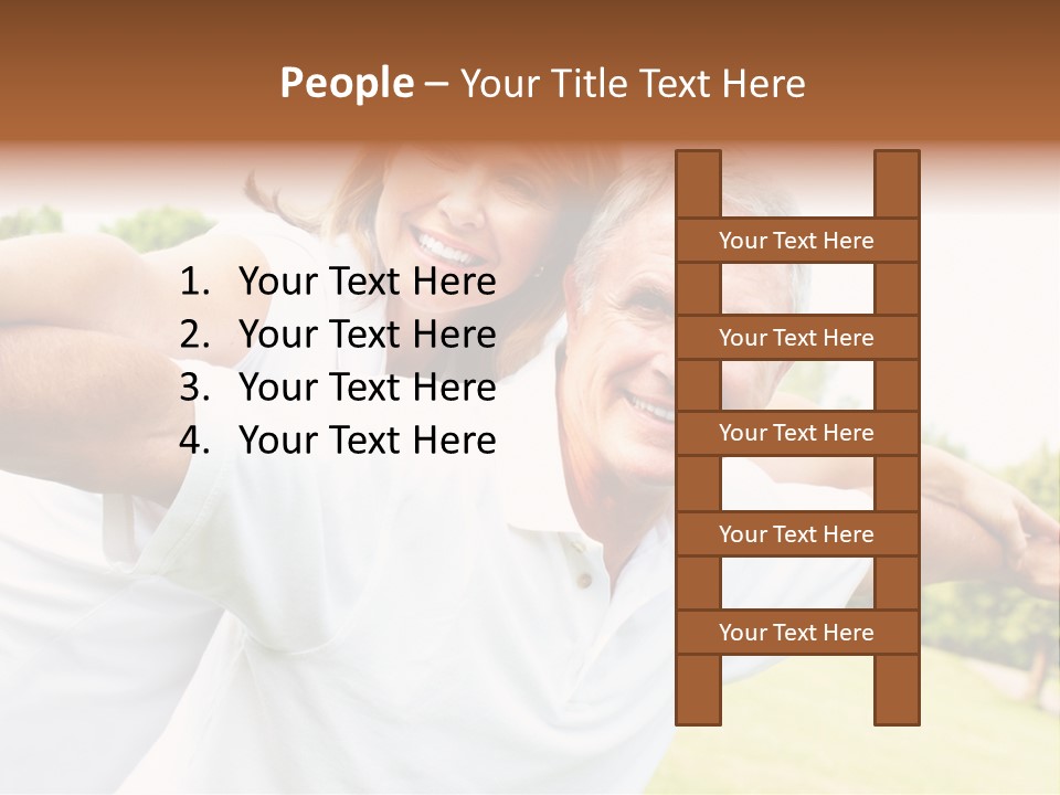 Woman Smiling Elderly PowerPoint Template